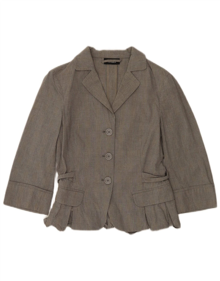 Max & Co. Costume 2 pièces à manches 3/4 pour femme UK 12 Medium W30 L31 Gris à carreaux