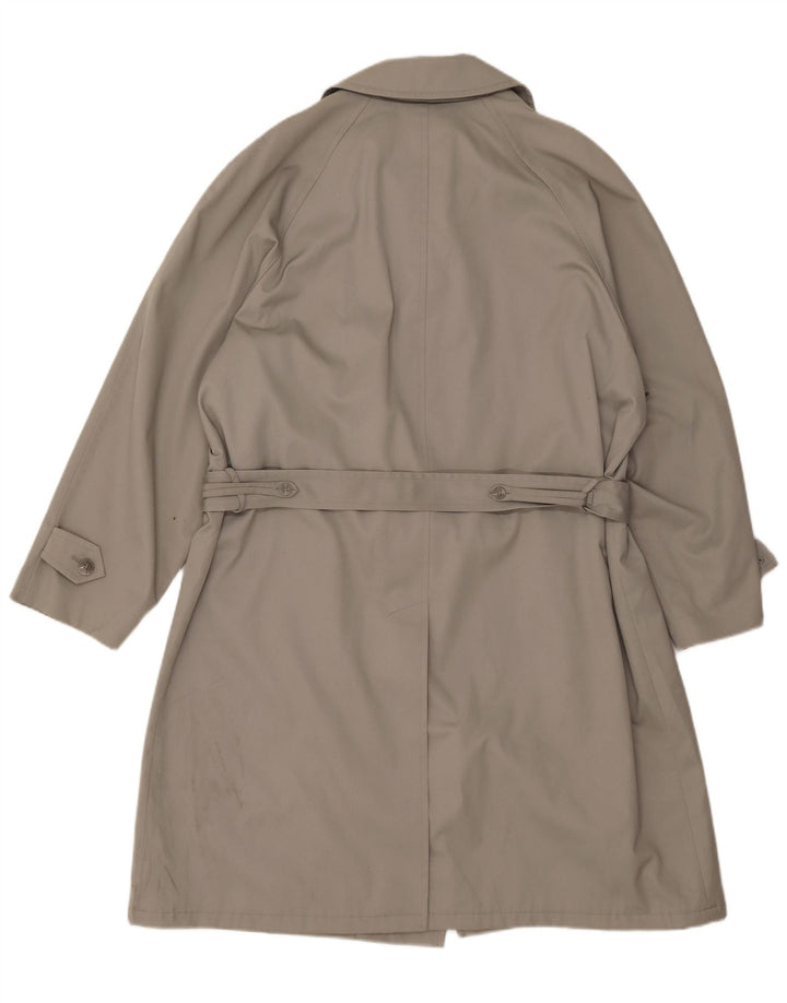 VINTAGE Imperméable Coupe Ample Homme IT 49 Gris Moyen Polyester