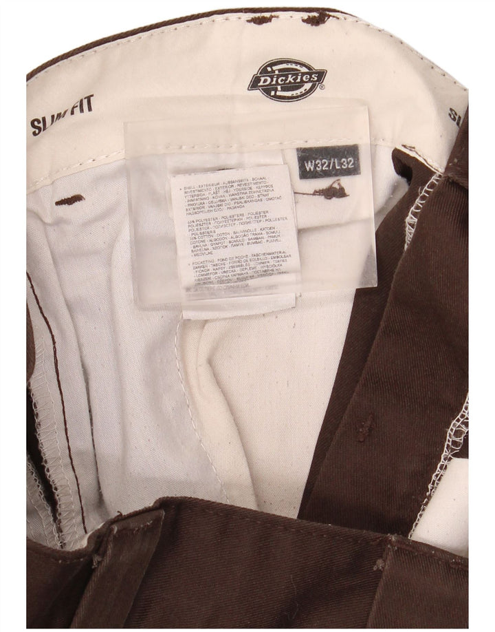 Dickies Pantalon Chino Coupe Slim Homme W32 L32 Marron Polyester