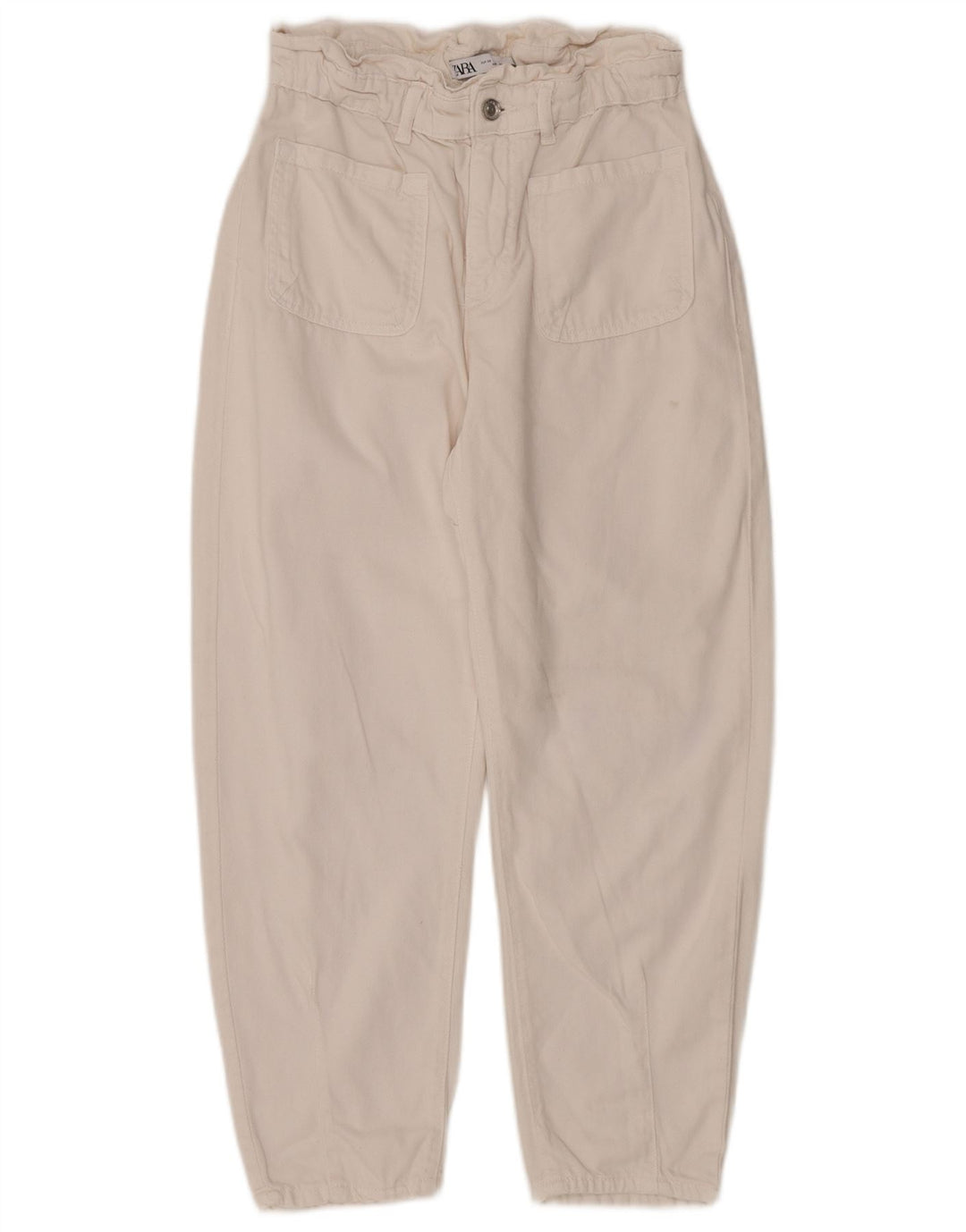 Jean fuselé pour femme ZARA EU 36 XS W26 L24 coton blanc