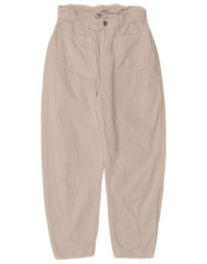 Jean fuselé pour femme ZARA EU 36 XS W26 L24 coton blanc