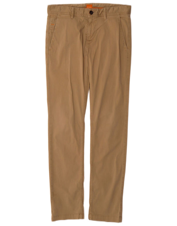 Hugo Boss Pantalon Chino Slim Homme W30 L32 Coton Beige