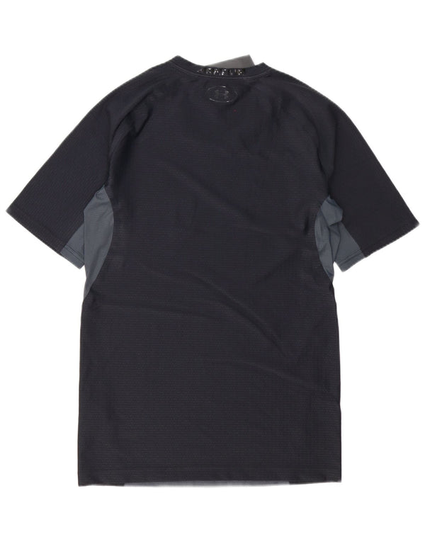 Under Armour T-shirt de compression pour homme 2XL Gris Colorblock Polyester