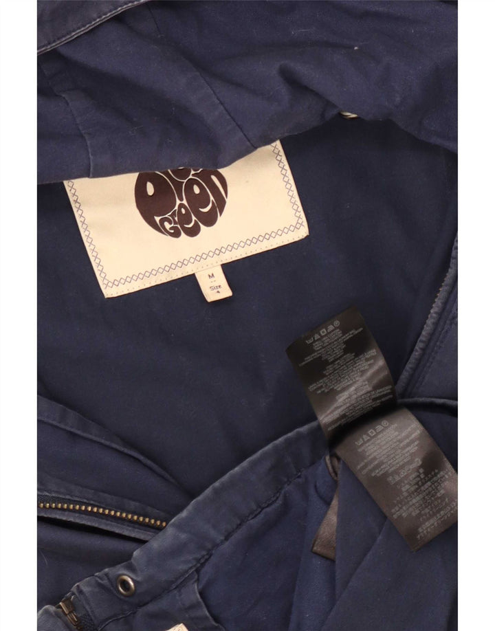 Pretty Green Veste bomber à capuche pour homme UK 38 Bleu marine moyen en coton