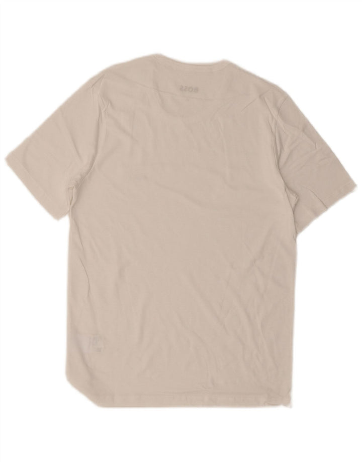 HUGO BOSS T-Shirt Top Blanc Moyen Coton Homme