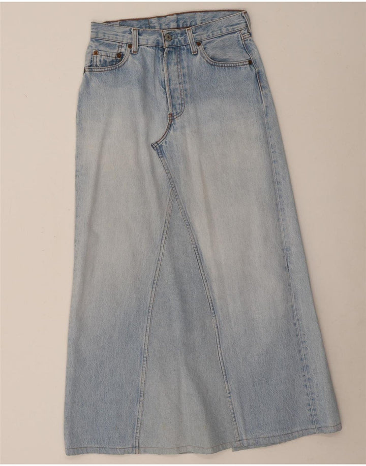 Levi's Womens 501 Midi Denim Skirt W29 Small Blue Cotton