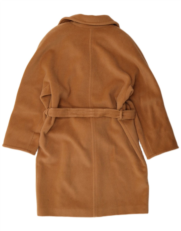 MARELLA Manteau double boutonnage pour femme UK 12 Beige moyen en laine vierge classique