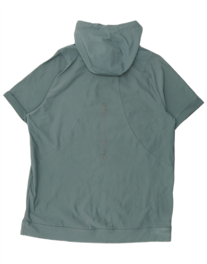 Under Armour Haut de Survêtement à Capuche Pull Homme Turquoise Elasthanne Large