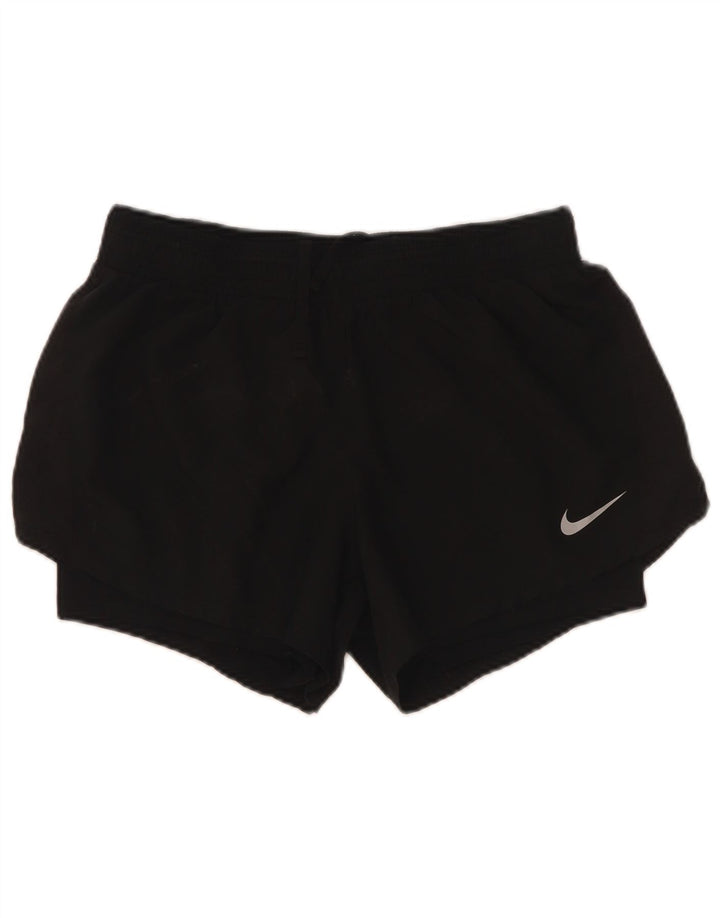 Nike Short de sport pour femme UK 12 Medium Noir Polyester