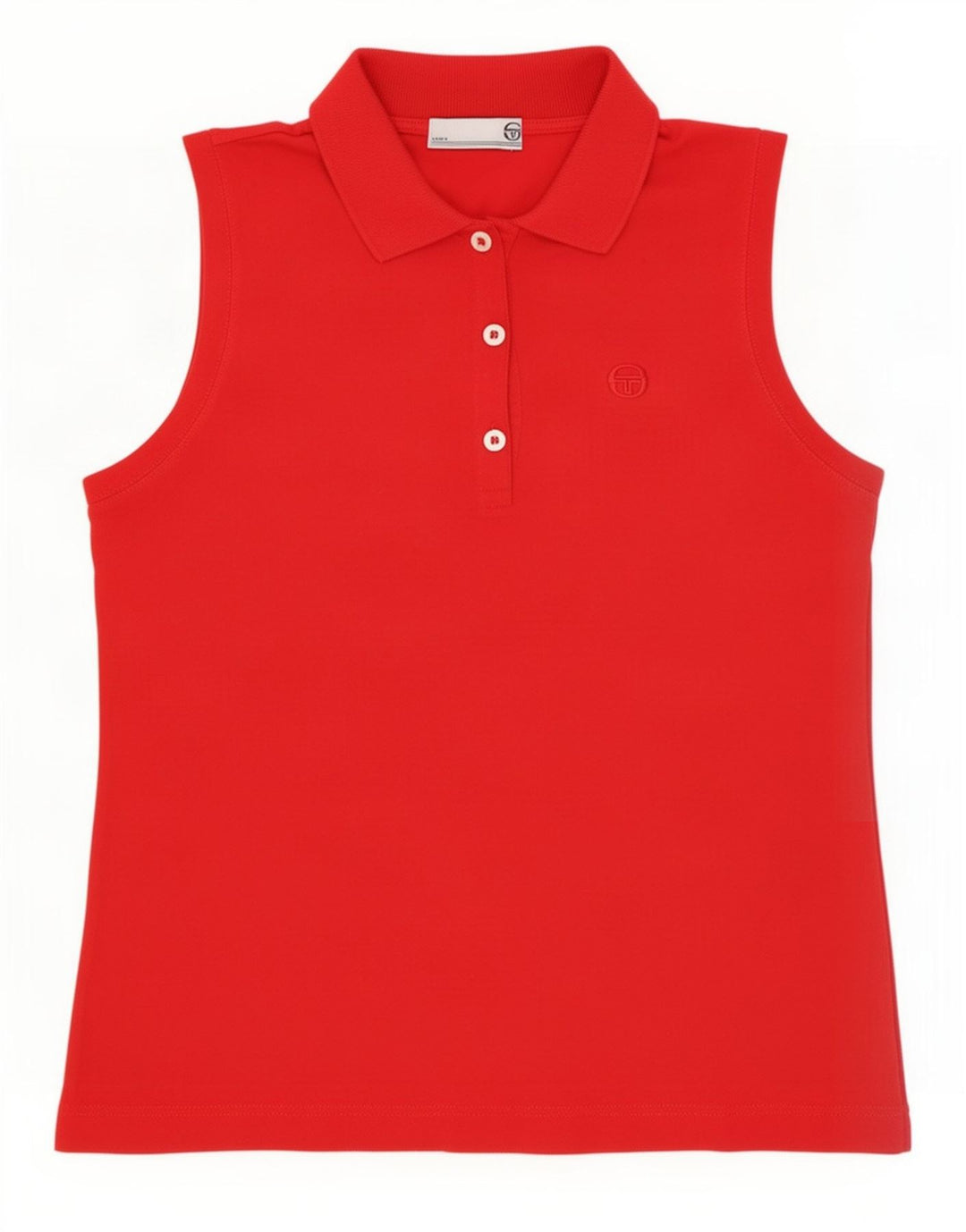 Sergio Tacchini Polo sans manches pour femme IT 44 Rouge moyen