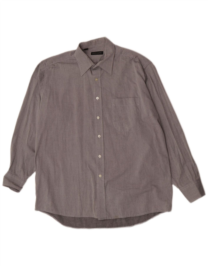 PIERRE CARDIN Chemise Homme Taille 42 16 1/2 Grand Coton Gris
