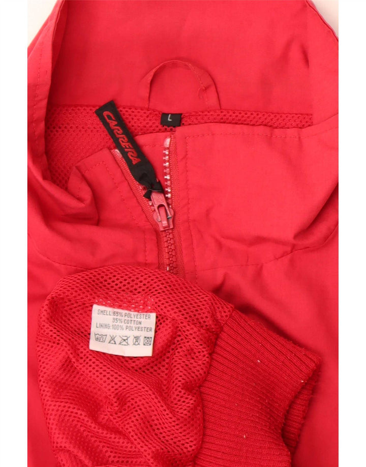 Carrera Mens Graphic Bomber Jacket UK 40 Large Rouge Polyester