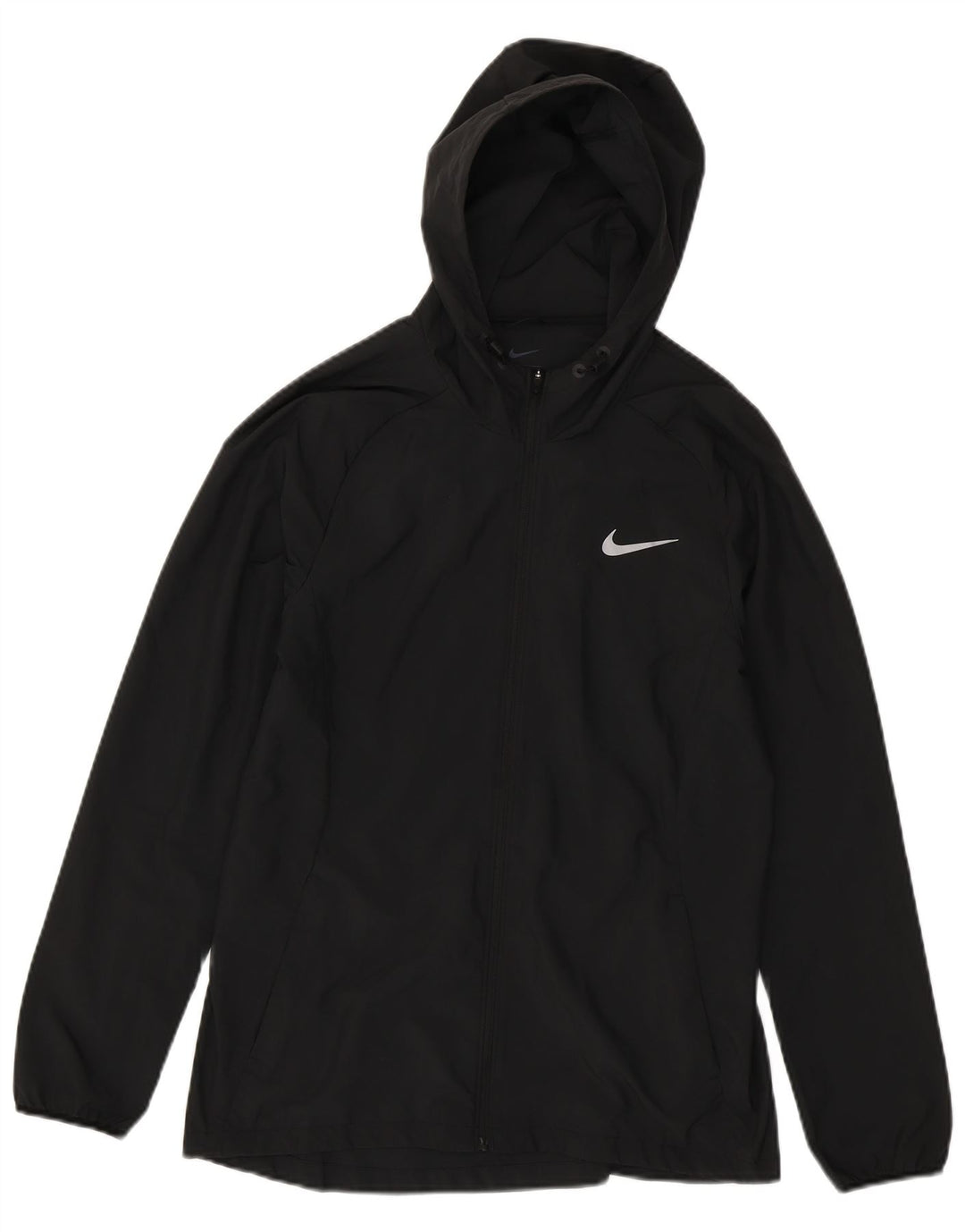 Veste de pluie à capuche Nike pour femme UK 12 Polyester noir moyen