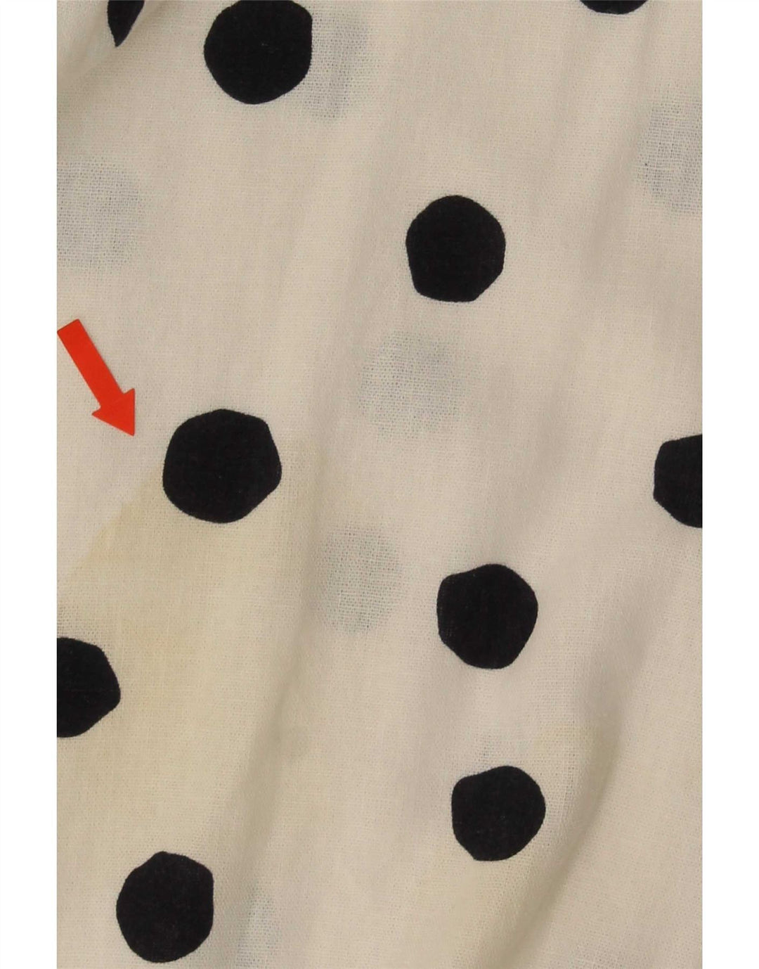 Marks & Spencer Robe trapèze pour femme UK 44, lin blanc à pois moyen