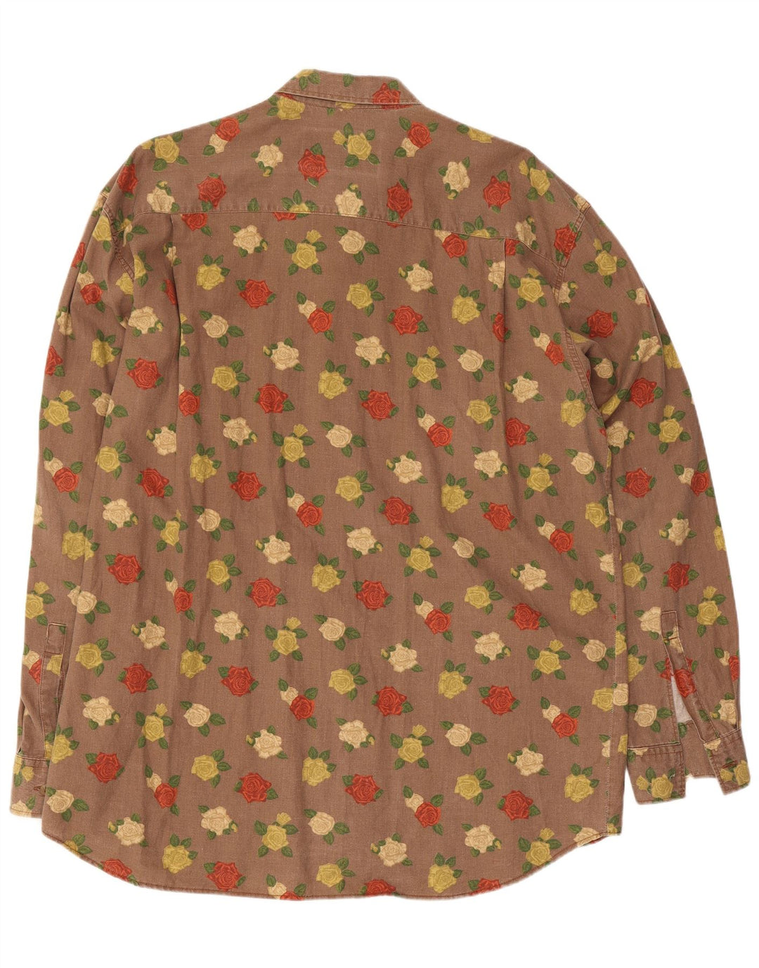 Chemise Homme Vintage Grand Marron Floral