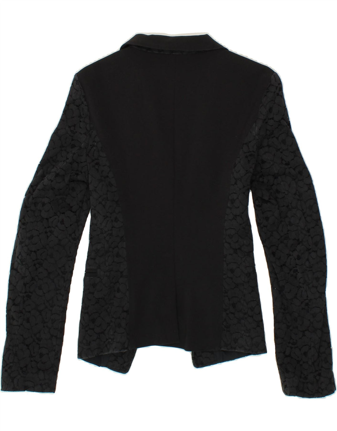 MAX & CO. Womens Abstract Pattern Blazer Jacket UK 12 Medium Black Vintage Max & Co. and Second-Hand Max & Co. from Messina Hembry 