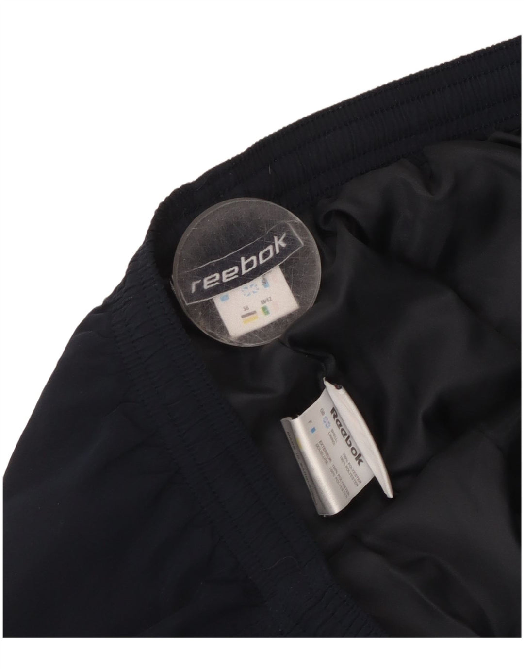 Reebok Pantalon de survêtement pour femme UK 12 Bleu marine moyen Polyester