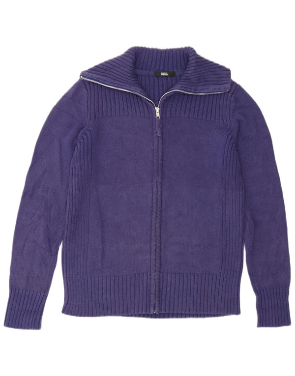 Marks & Spencer Pull cardigan pour femme UK 14 Grand coton violet