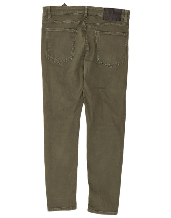 Zara Jean Slim Homme EU 44 Large W34 L30 Coton Kaki