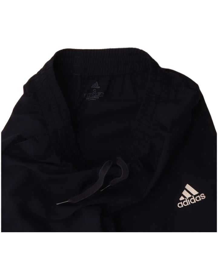 ADIDAS Mens Tracksuit Trousers Small  Navy Blue Polyester