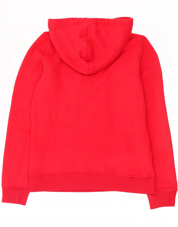 Hollister Pull à capuche graphique pour femme UK 6 XS Rouge Coton