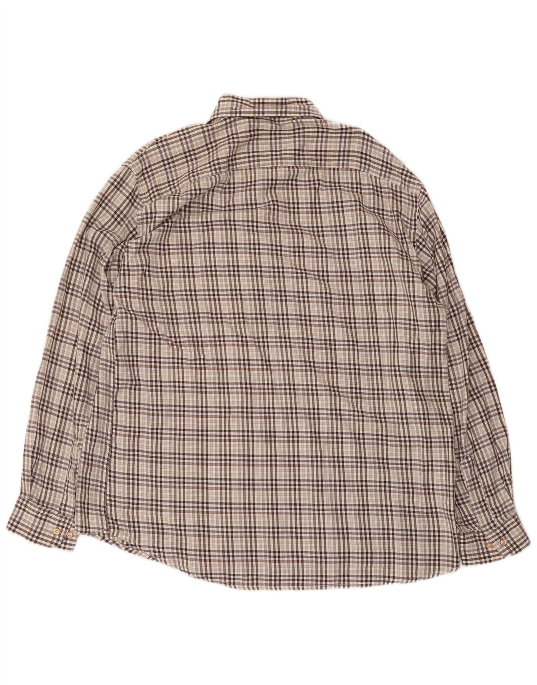European Project Chemise coupe classique pour homme XL en coton à carreaux marron