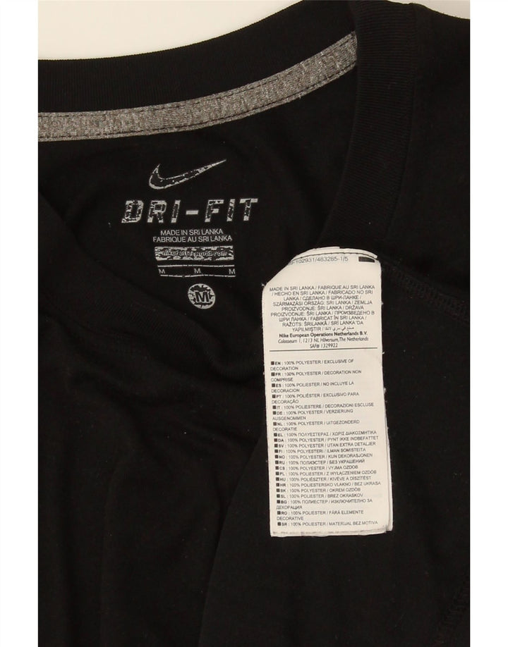 Nike Hommes Dri Fit T-Shirt Haut Noir Moyen Polyester