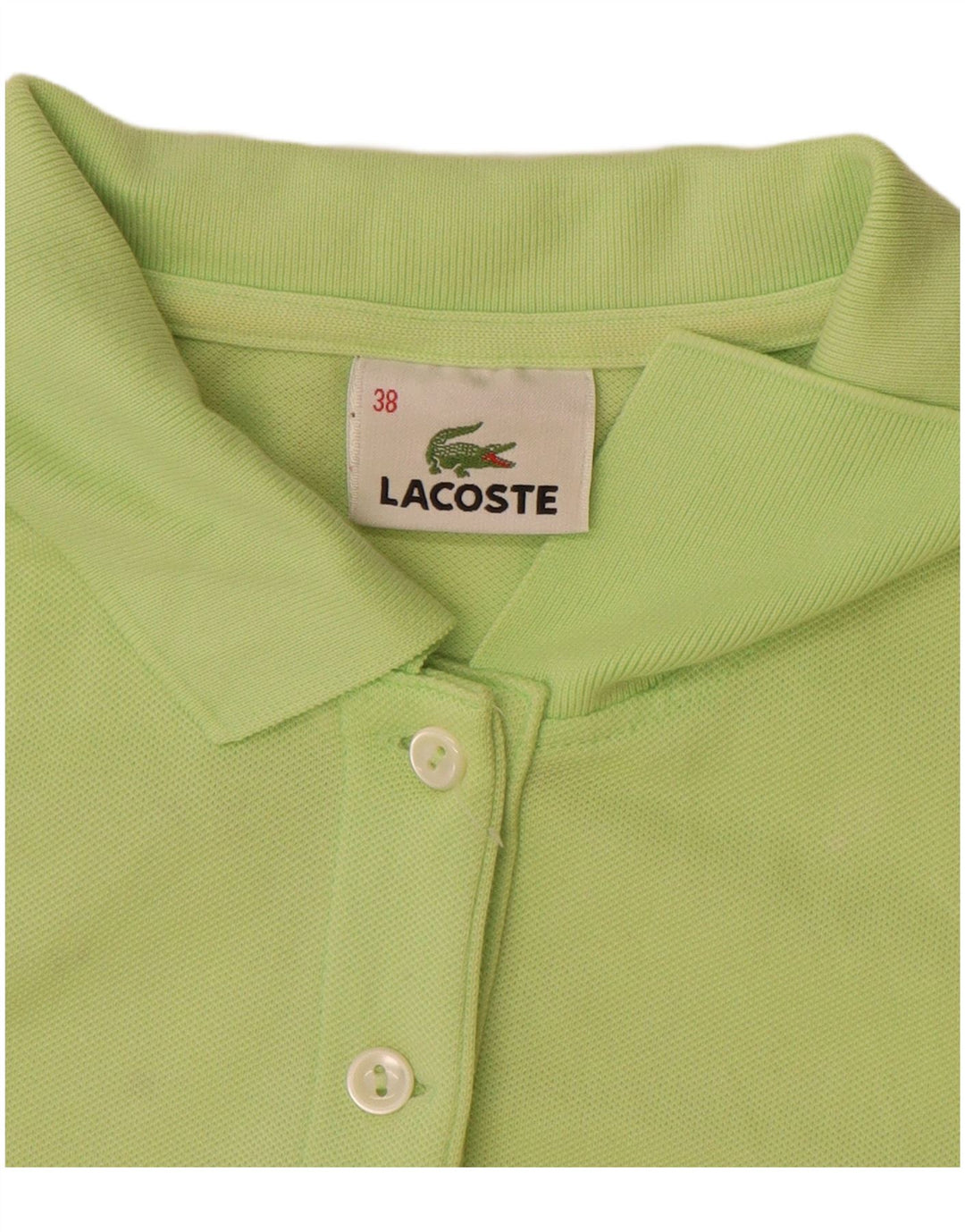 Lacoste Polo Femme Taille 38 Coton Vert Moyen
