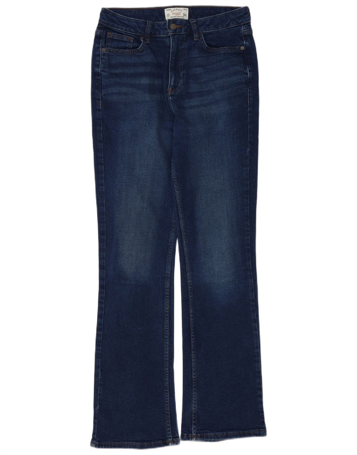 Fat Face Jean Bootcut Femme UK 10 Petit W30 L32 Bleu Marine Coton