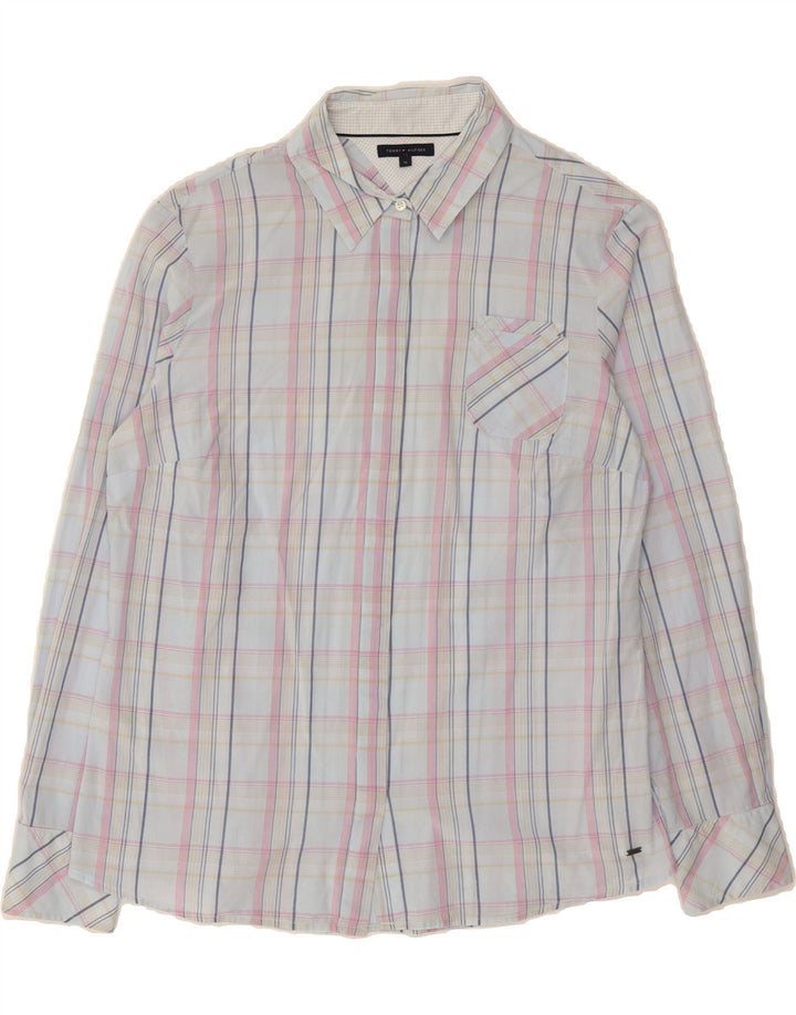 TOMMY HILFIGER Mens Shirt Medium Blue Check Cotton Vintage Tommy Hilfiger and Second-Hand Tommy Hilfiger from Messina Hembry 