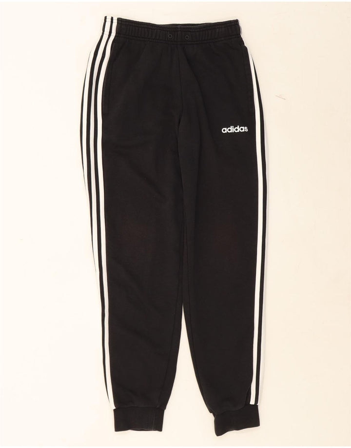 ADIDAS Mens Tracksuit Trousers Joggers Small  Black Vintage Adidas and Second-Hand Adidas from Messina Hembry 