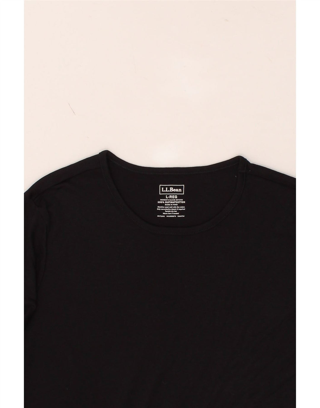 L.L.BEAN Womens Top Long Sleeve UK 16 Large Black Cotton Vintage L.L.Bean and Second-Hand L.L.Bean from Messina Hembry 