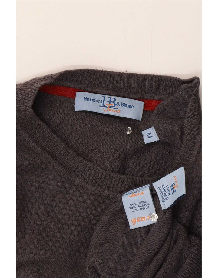 Harmont & Blaine Pull Col Rond Homme Gris Moyen Laine
