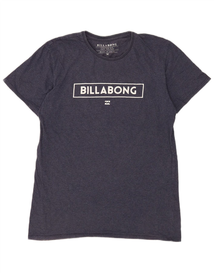 Billabong Mens Custom Fit Graphic T-Shirt Top Bleu Marine Moyen Coton