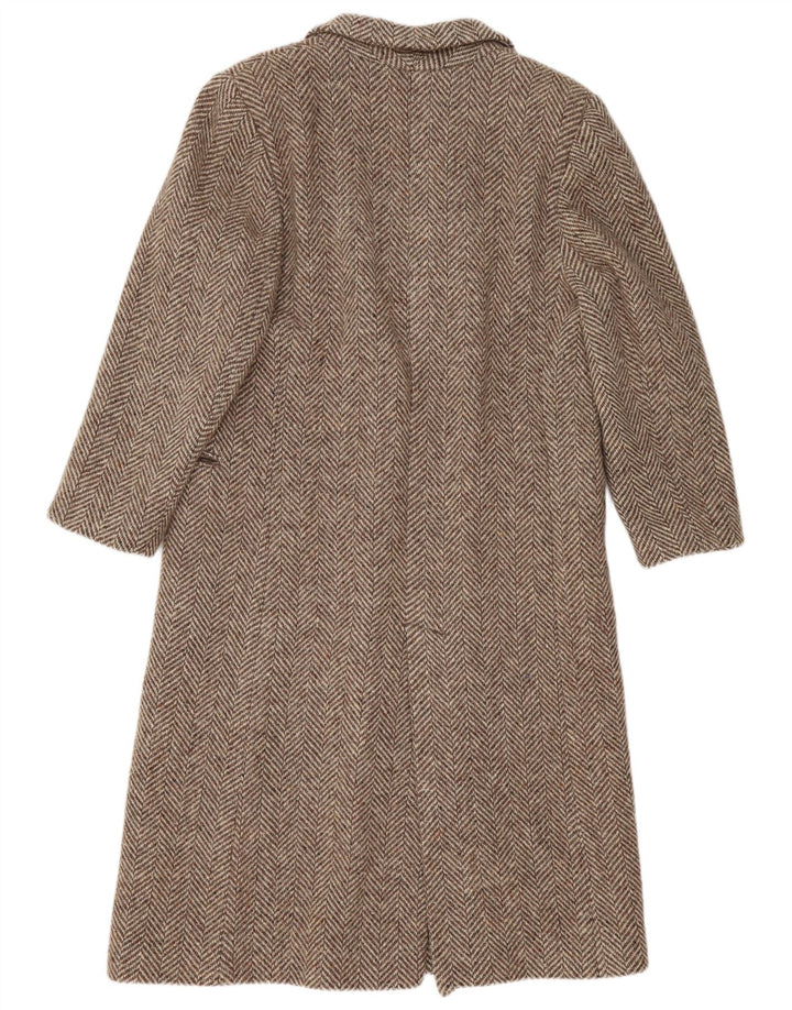 Luisa Spagnoli Pardessus Femme IT 44 Laine Vierge à Chevrons Beige Moyen