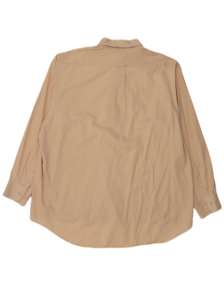 Izod Chemise coupe régulière pour homme Taille 18 2XL Coton beige