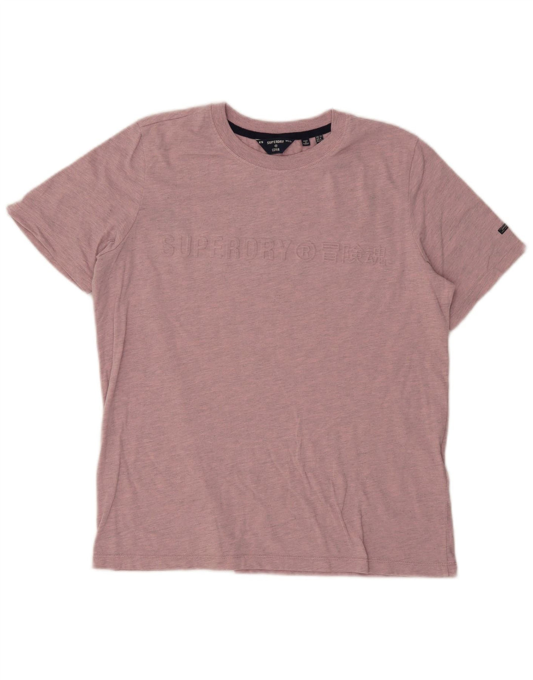 Superdry T-Shirt Graphique Femme UK 12 Rose Moyen Polyester