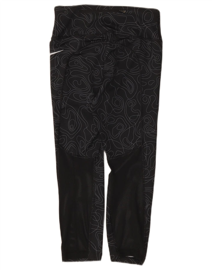 Nike Legging Capri Dri Fit pour femme UK 8 Small Noir Géométrique