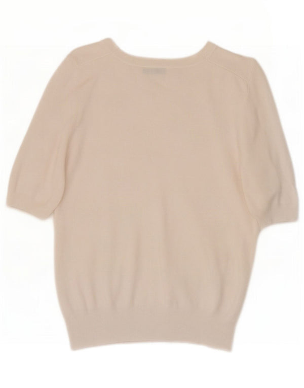 Zara Chemisier à manches courtes pour femme UK 10 Petit Blanc