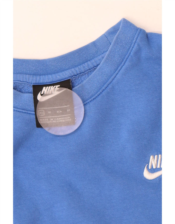 Nike Mens Sweatshirt Jumper XS Bleu Coton