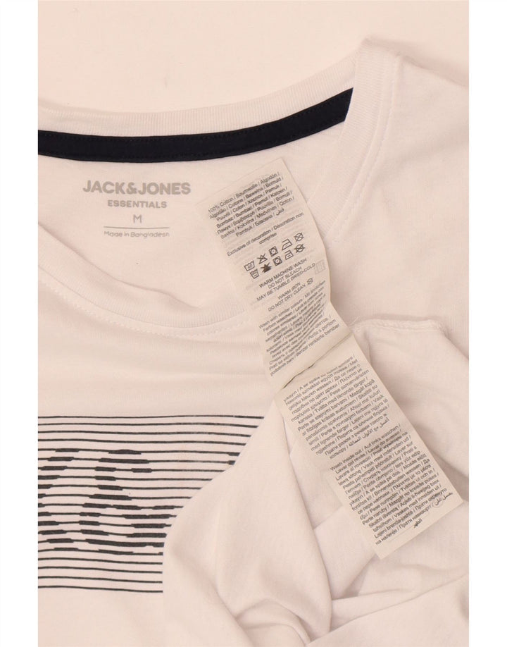 Jack & Jones T-Shirt Graphique Homme Blanc Moyen Coton