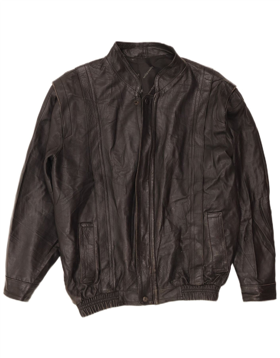 veste en cuir homme vintage UK 36 Petit Noir