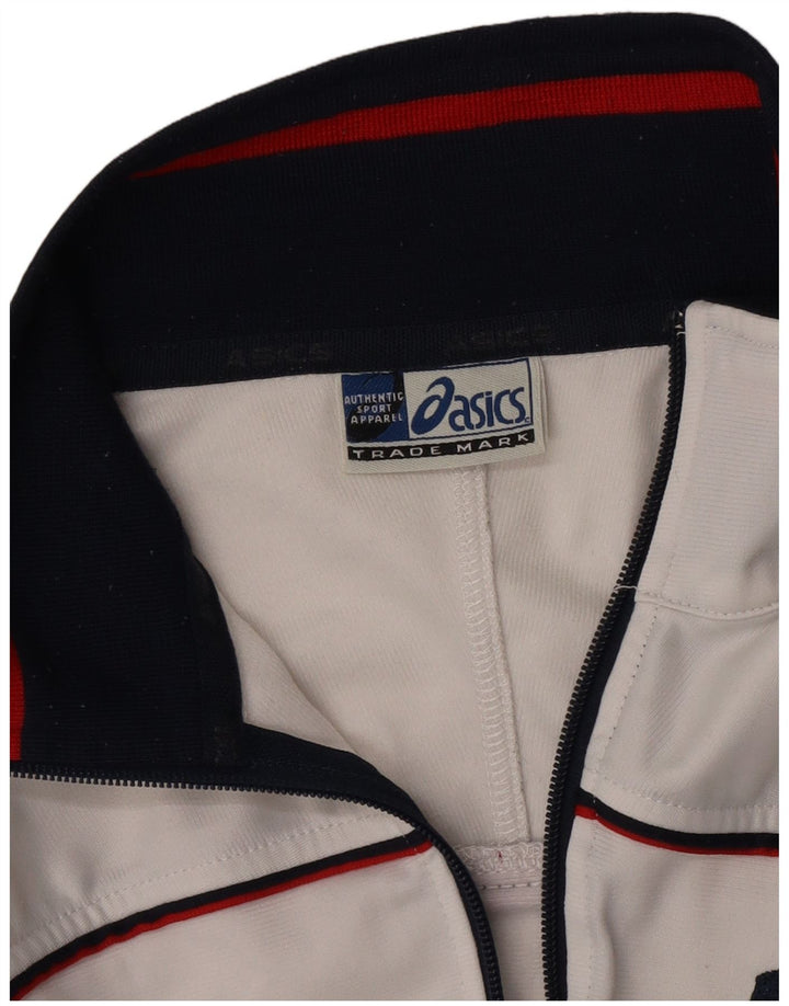 Asics Veste de Survêtement Graphic Homme Blanc Moyen Colorblock