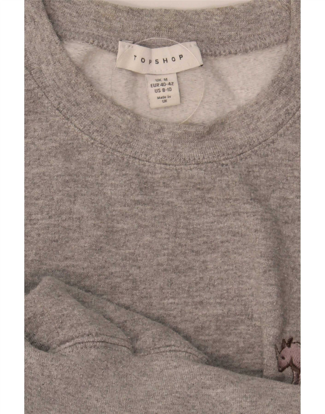 Topshop Sweat-shirt pour femme UK 44 Gris moyen moucheté