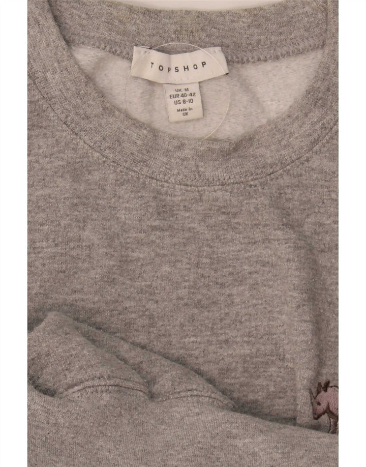 Topshop Sweat-shirt pour femme UK 44 Gris moyen moucheté