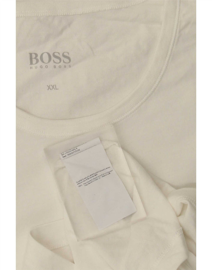 Hugo Boss T-Shirt Homme Top 2XL Coton Blanc