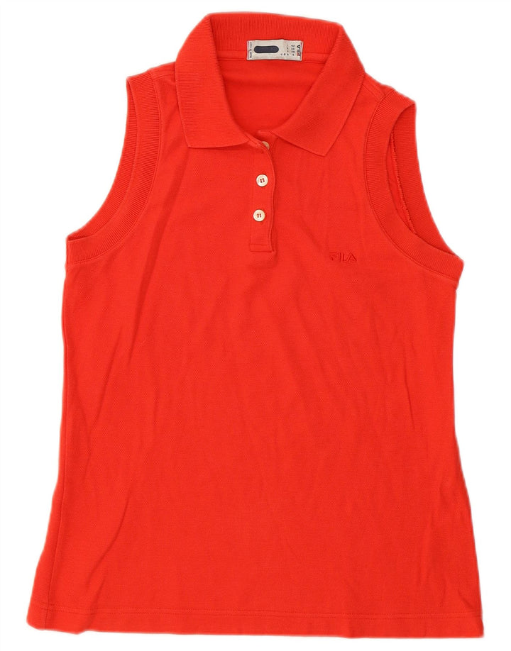 Fila Polo sans manches femme IT 42 coton rouge moyen