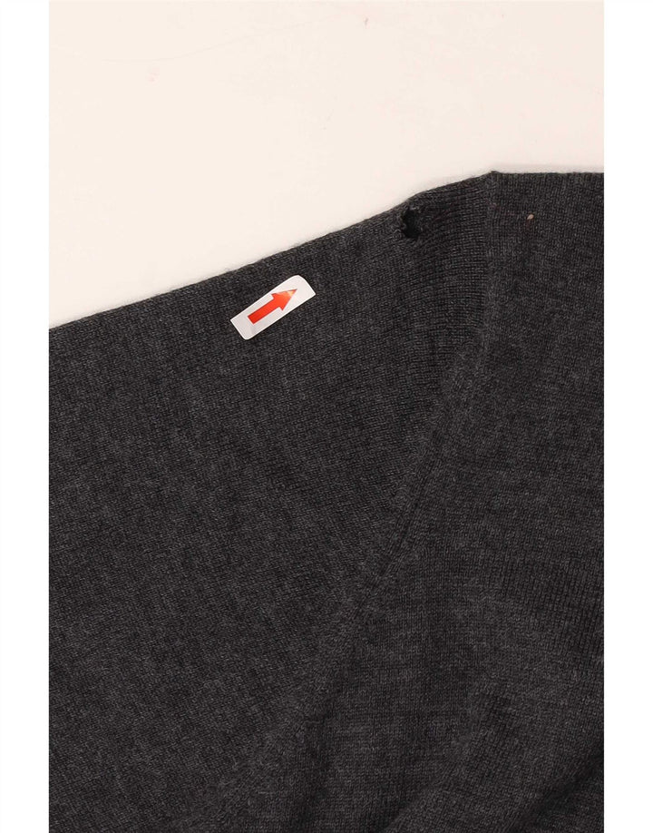Zara Homme Pull Cardigan Gris Moyen Laine