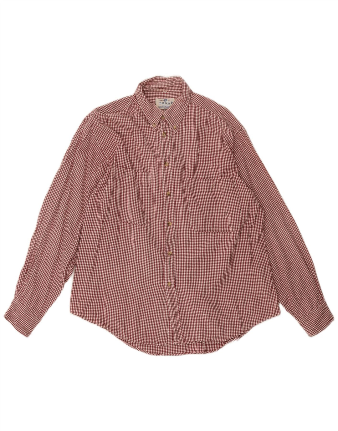 Boggi Chemise Homme Grand Vichy Rouge