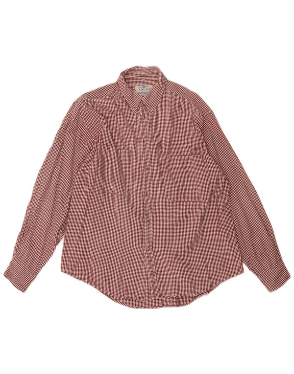 Boggi Chemise Homme Grand Vichy Rouge
